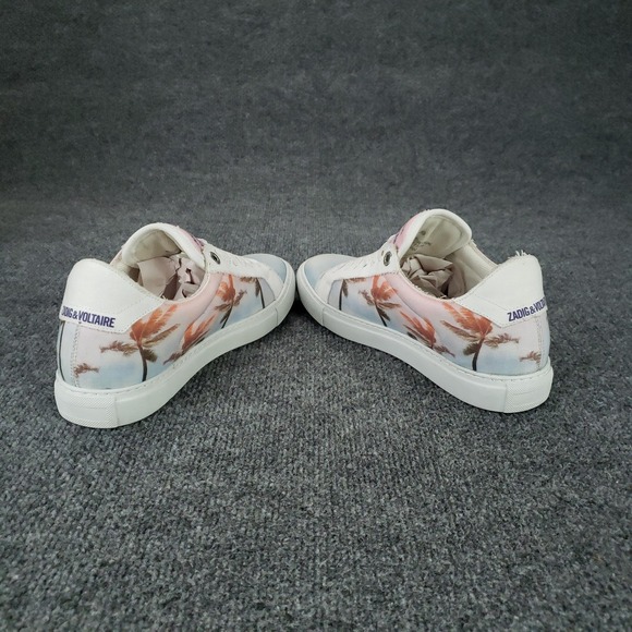 Zadig & Voltaire Art Is‎ Truth Shoes Womens Size 8.5 EU 39 Palm Print Sneakers - Picture 15 of 15